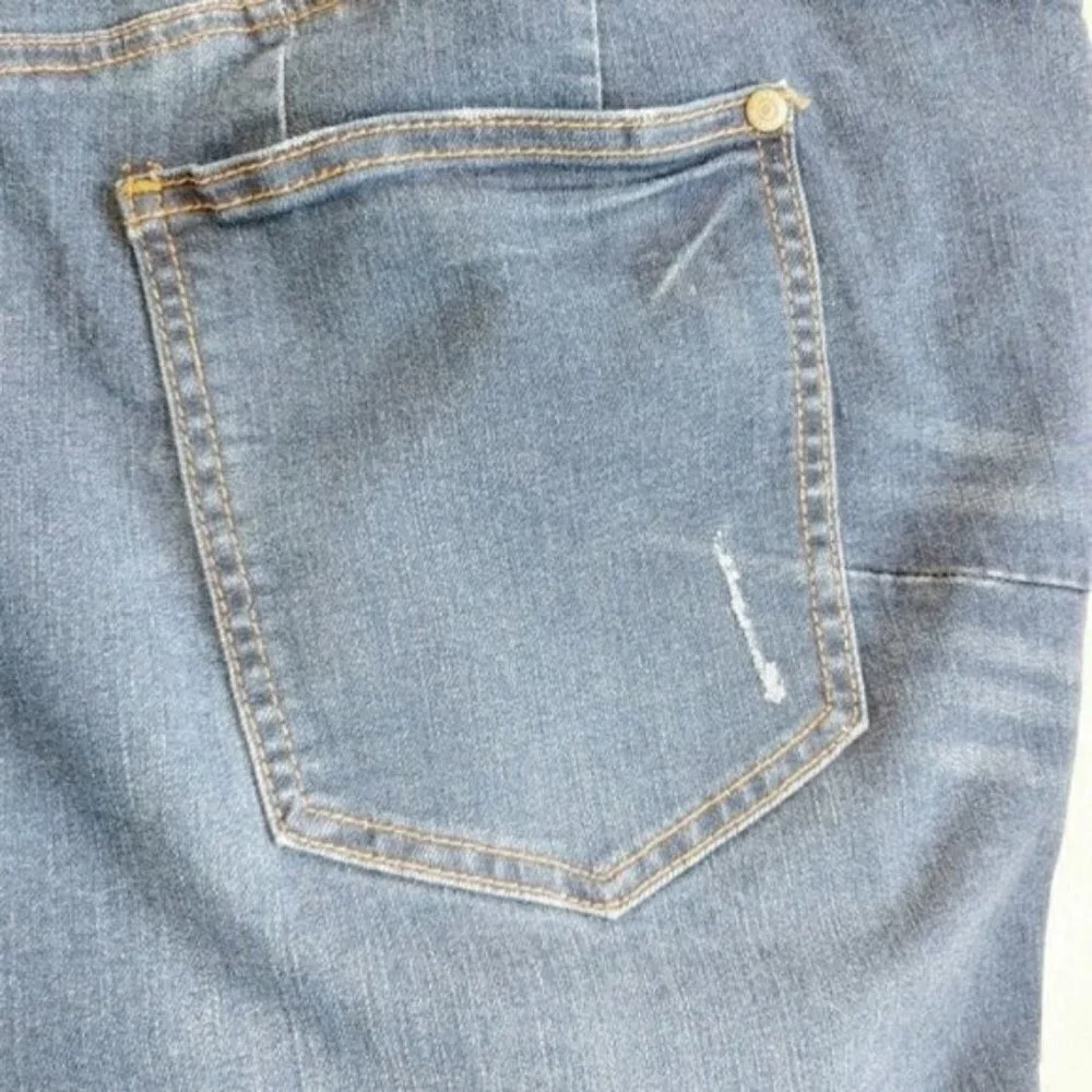 Eloquii Jeans Indigo Wash Distressed Sz 24 Casual Contemporary